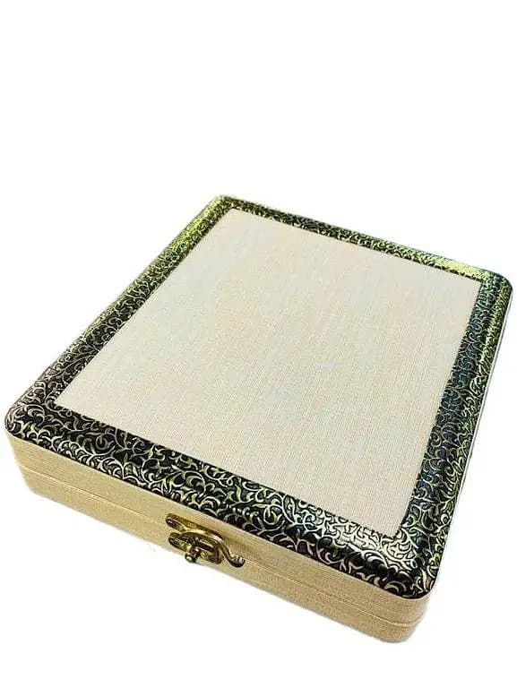 Golden Gift Box for Necklaces and Bridal Set - Jewelry Packing Solution