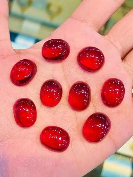 Anari Yaqoot 100% Original Stone Red for ring Gemstone Garnet Stone 6 Grams