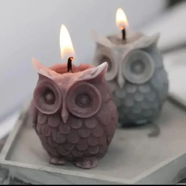 Handmade Owl Shaped Scented Candle for Aromatherapy and Home Decor, Ideal for Showers and Gifts