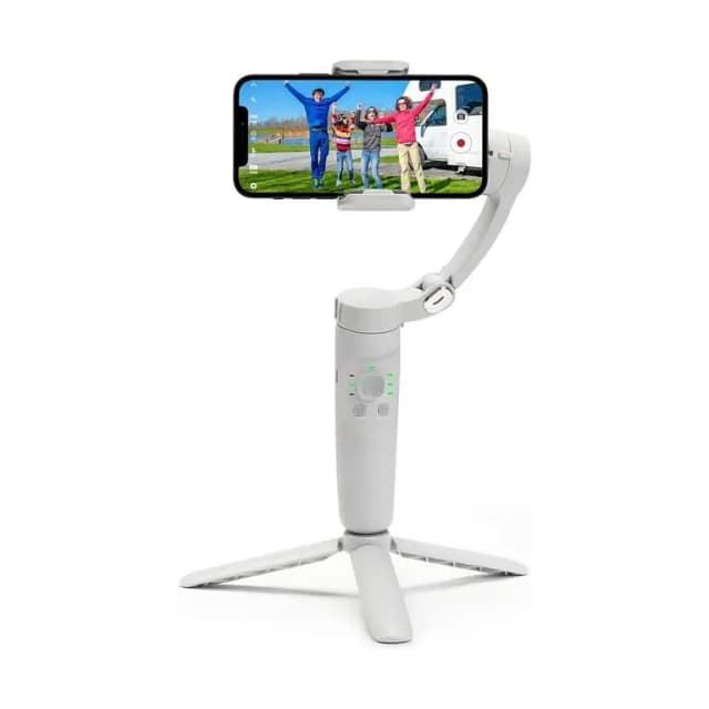 M1 3-Axis Foldable Gimbal Stabilizer with Mini Tripod – Handheld Selfie Stick for iPhone 13, Xiaomi, and Video Recording