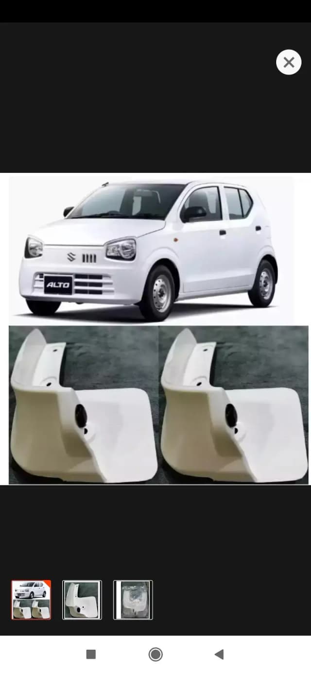 2pcs New Suzuki Alto 660cc Mud Flaps & Splash Guards White Colour