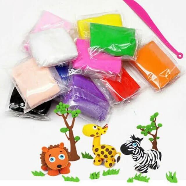 Fomic 12-Pack Air Dry Polymer Clay Set with Free Tools for Kids