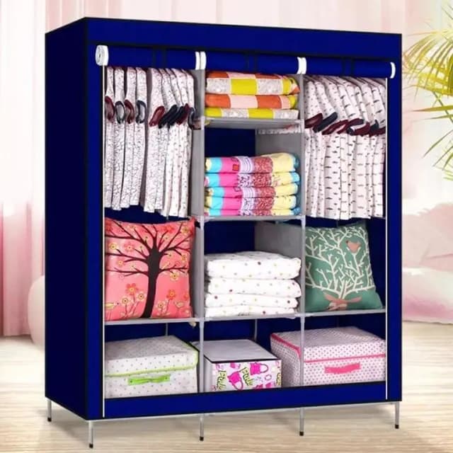 King Size 5.5 Feet Wardrobe Cupboard with 3 Hanging Options