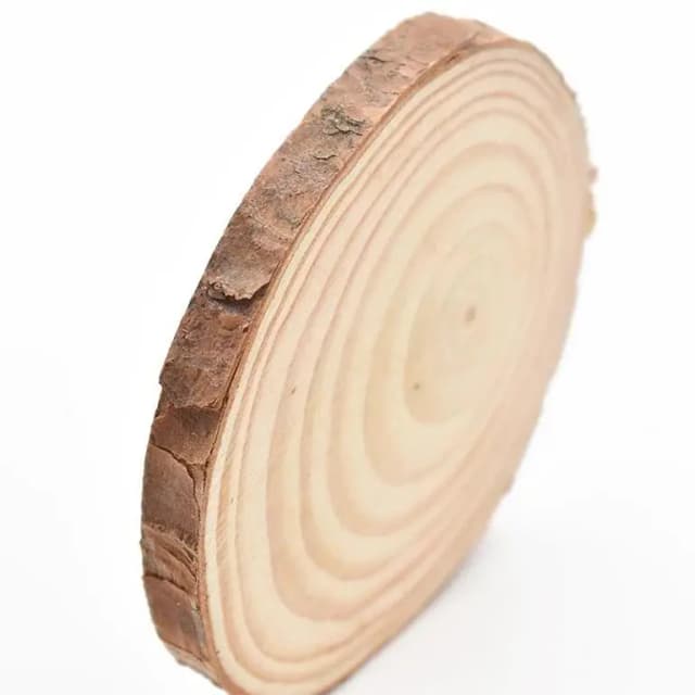 Unfinished Round Pine Wood Slices (3-12cm) with Bark for DIY Crafts, Weddings, Home Décor, and Coasters