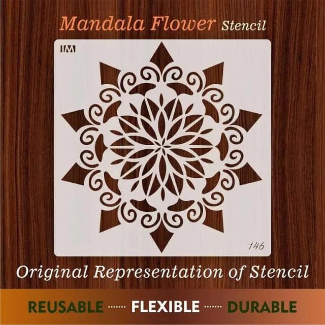 Mandala Flower Reusable Stencil For Canvas And Wall Painting. ID#146