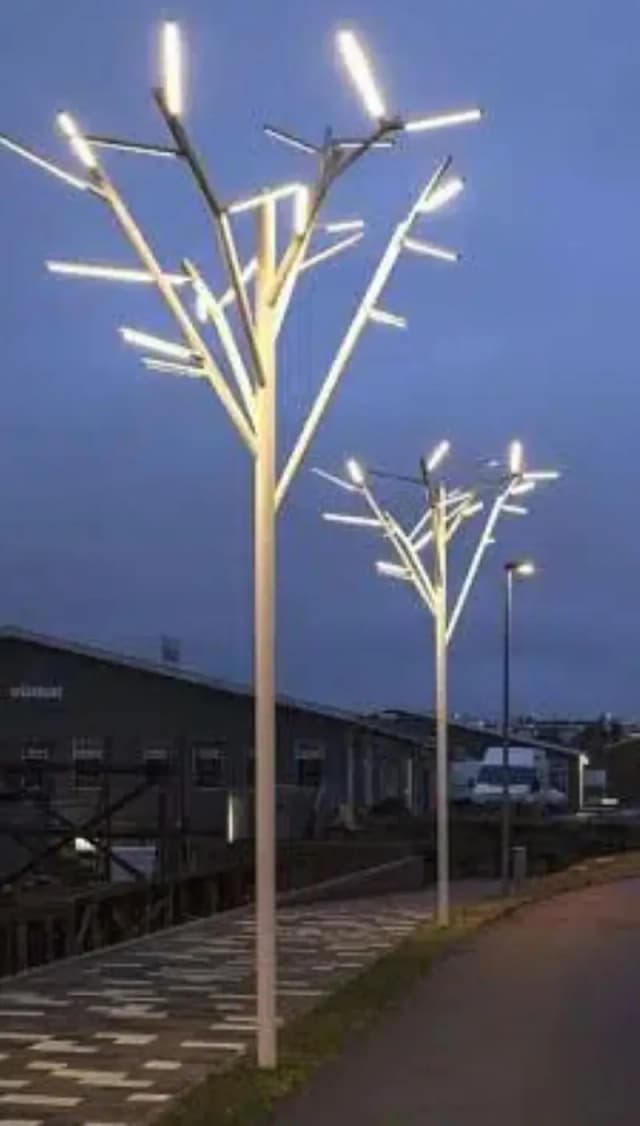 Solar street lights pole