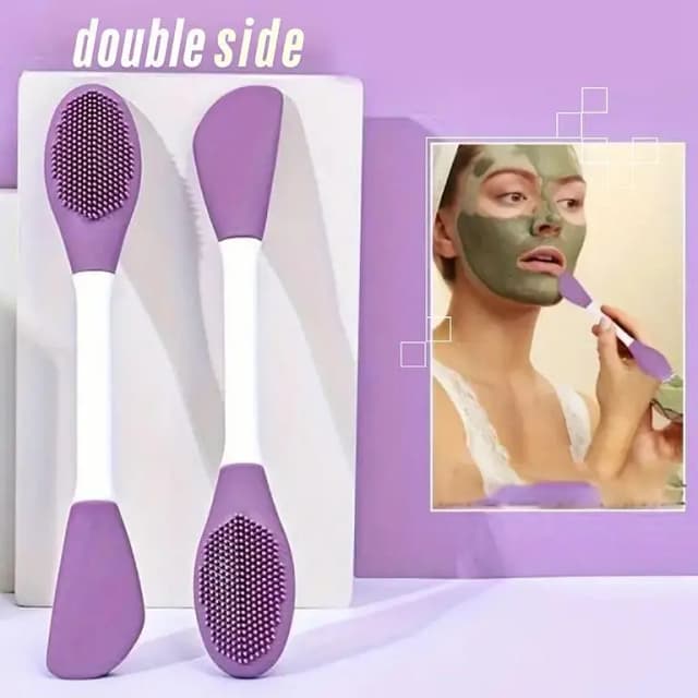 Silicone Nose Brush and Double-Sided Exfoliating Facial Brush for Deep Cleansing
