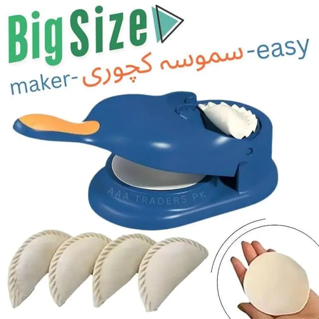 2in1 Samosa & Kachori Maker, LARGE SIZE Dumpling Maker Machine,Fully Automatic, Make Delicious Samosa/ Kachori Quickly and Easily Curry Puffs Maker, Empanada Maker Press, New Mould for Gujia 