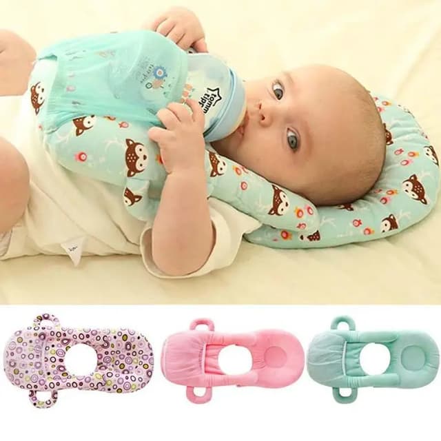 Imported Baby Feeding Pillow with Detachable Anti-Overflow Insert and Feeder Holder