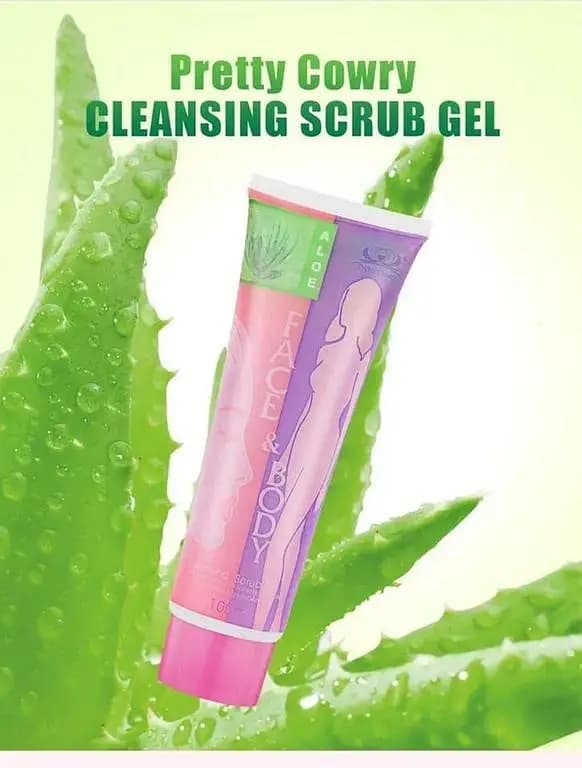 Aloe Face & Body Scrub Gel by Pretty Cowry
