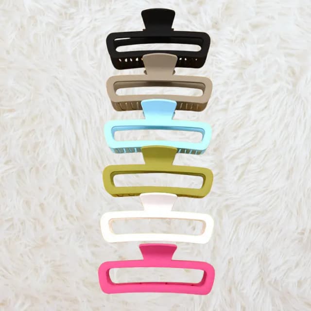 New 2025 Elegant Hair Clip Claw for Women, 13 cm, Pack of 1/3/6 – Strong Grip, Multicolor Scrub Hair Catcher