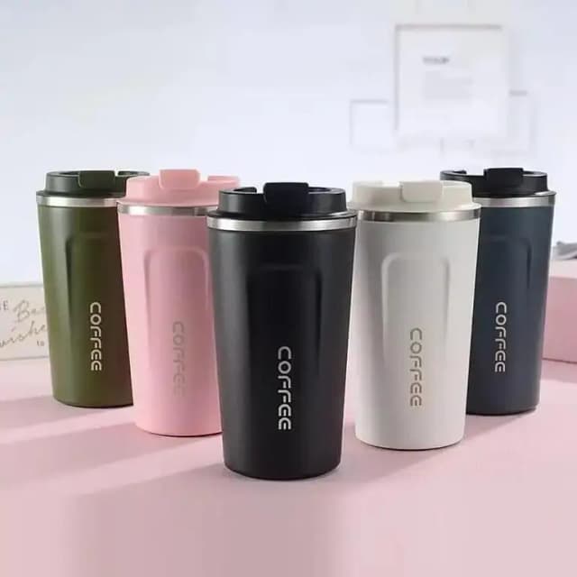 Coffee Tumbler – Insulated Coffee Mug – 510ml Stainless Steel Insulated Coffee Travel Mug with Leak-Proof Lid | Reusable Hot & Cold Coffee Cup, Double-Wall Thermal Tumbler for Office, Car, Tr