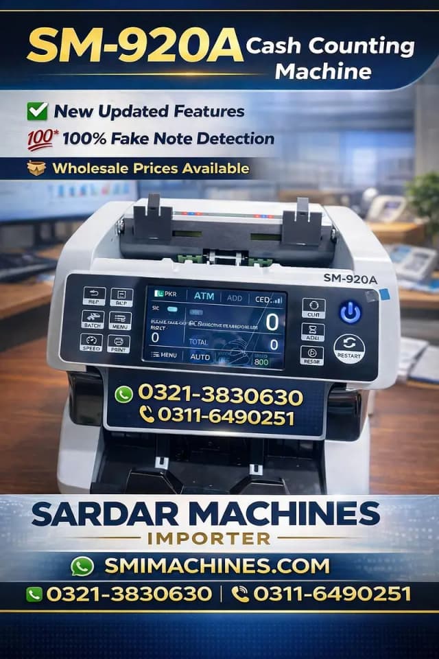 Cash Currency note counting with Fake note detection Pakistan No, 1