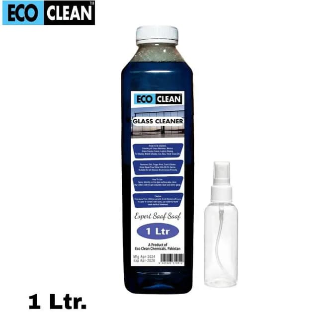 1 LITER GLASS CLEANER & SHINER - PROFESSIONAL GRADE (WITH FREE REFILL BOTTLE)