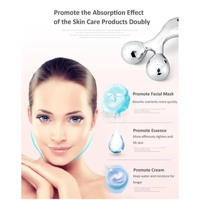 3D Roller Massager Facial Massage Handheld Y Shape Plastic Full Body Relaxation 360 Rotate For Wrinkle Remover Face Lifting Roller Tools