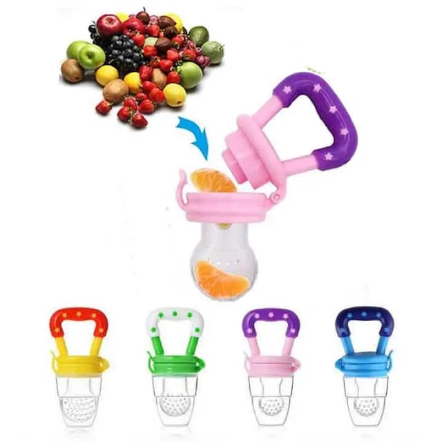 Baby Food Feeder/Fruit Feeder Pacifier - Teether Nipple Silicone Sac for Feeding,