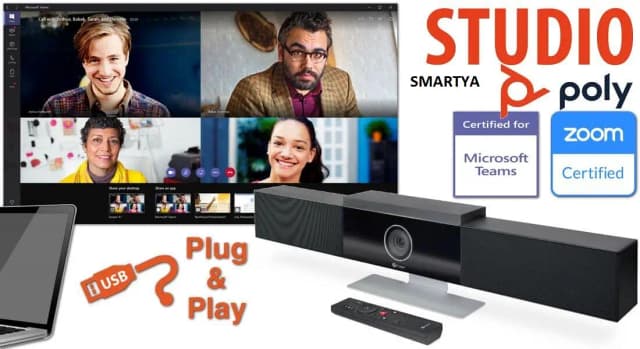 Poly Studio 4K USB Conference Camera -Logitech Webcame - Digital Kiosk