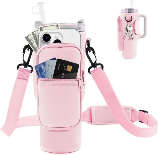 Tumbler Carrier Bag With Mobile Phone Pocket
