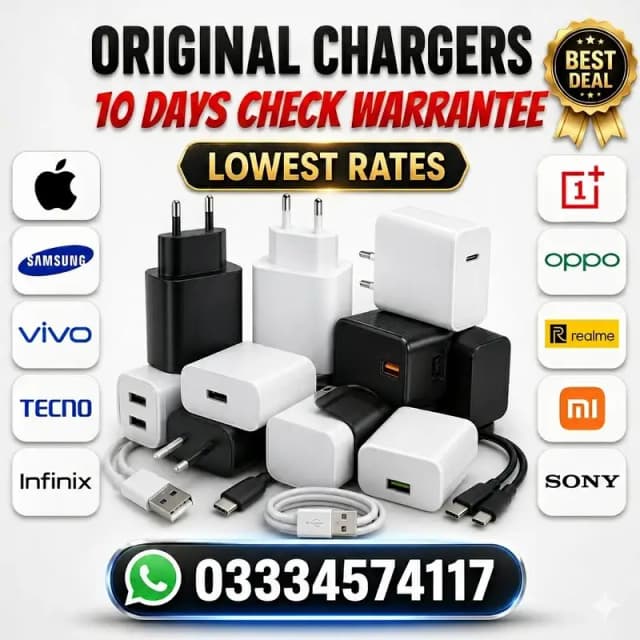 Original Charger Tecno Vivo Samsung Oppo Infinix oneplus Realme Xiaomi