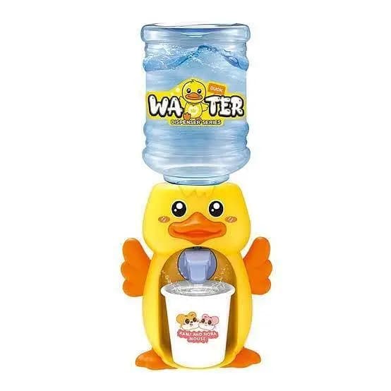 Mini Water Dispenser, Mini Cute Duck Drink Water Machine Toy Electric Water Dispenser Safe to Use Model Educational Kids Dollhouse Accessories Gift(Duck)