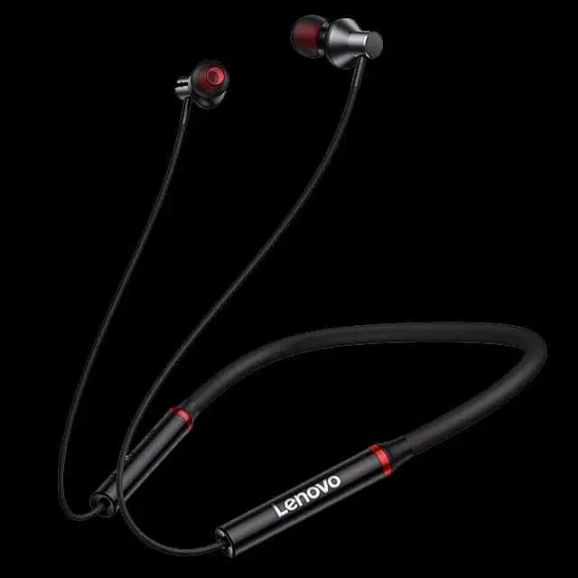100% Original Lenovo HE05X Bluetooth 5.0 Earphones Wireless new Neckband Headset, Magnetic, Waterproof IPX5, HiFi Sound, 8H Playtime, Sports Earbuds with Mic (Black) - Global Version. .