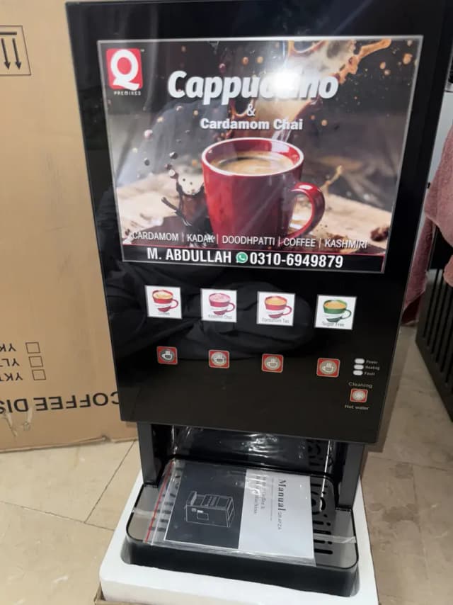 Distributor tea & coffee vending machine