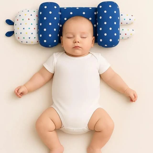 Baby Shaping Head Support Pillow – Newborn and Infant Pillows for Flat Head | Baby Head Shaper Pillow and Protector for Bed, Car Seat, Stroller | Baby Accessories and Sleeping Pillows for Kid