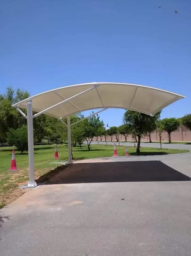 Pole parking shade / Sun shade pvc parking / Best garage pvc shade