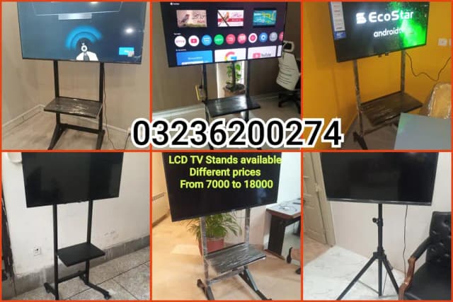 floor portable trolley stand for lcd led tv with wheels