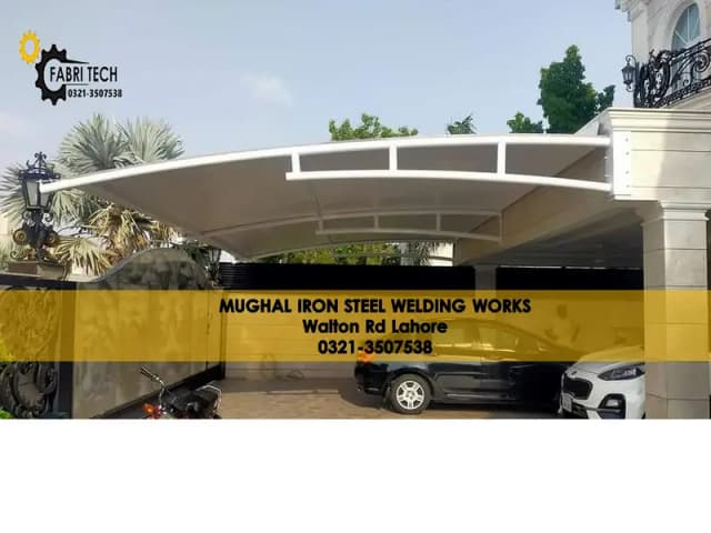 Car Parking Tensile Shade Installation Services, Steel fabrication