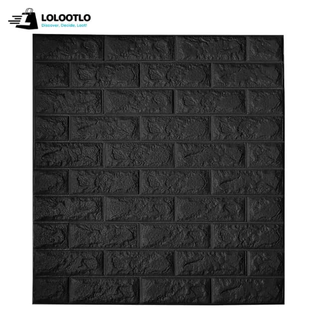 Self Adhesive 3D Wall Brick Sheets Foamic 2.3 x 2.5 Feet, 3D Wallpaper