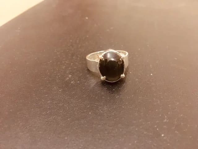Silver Cat's Eye j Ring