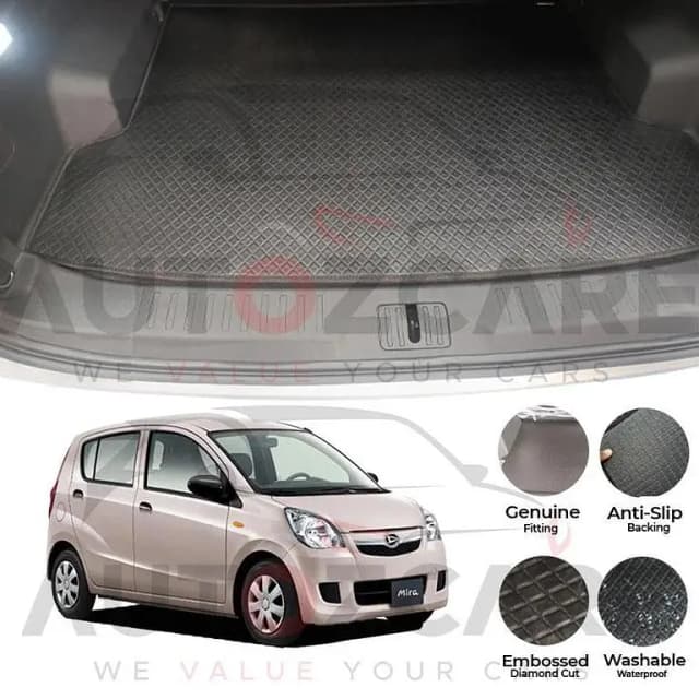 Daihatsu Mira China Rexine Custom-Size Trunk Mat - Model 2006-2017