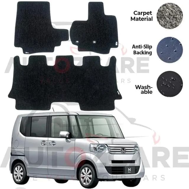 Honda N Box Fitting Carpet Floor Mat 3PCS - Model 2011-2017