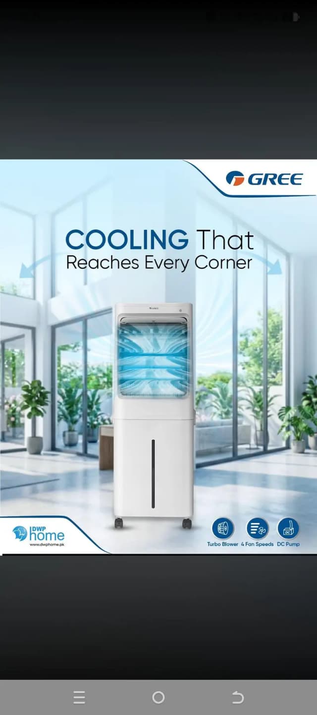Original Gree GFN-AE300RW 60L New Box Packed Air Cooler with warranty.