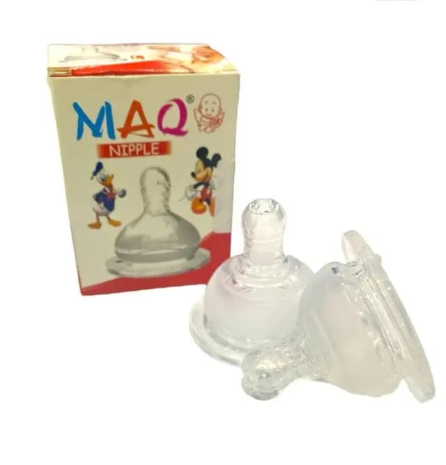 Pack of 2 MAQ Wide Neck Nipple Silicone