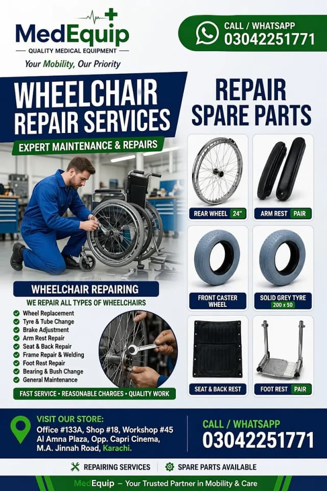 Lightweight Foldable Wheelchair for Patients