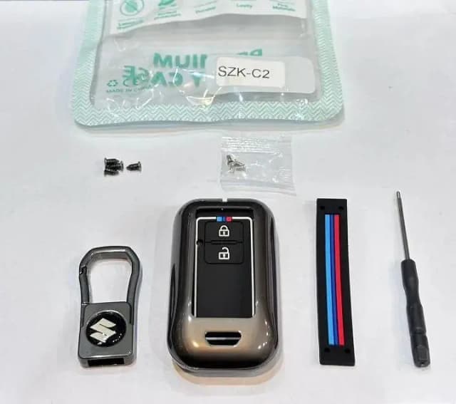 car suzuki swift push start metal key cover with screwdriver dust proof rust proof looking elegant shock proof