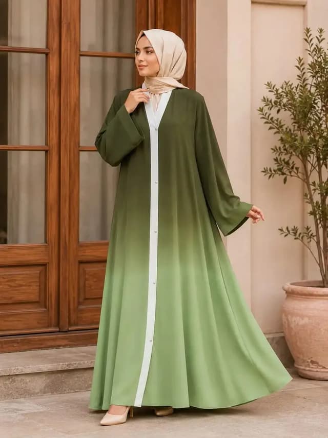 Georgette plane clasic Abaya.