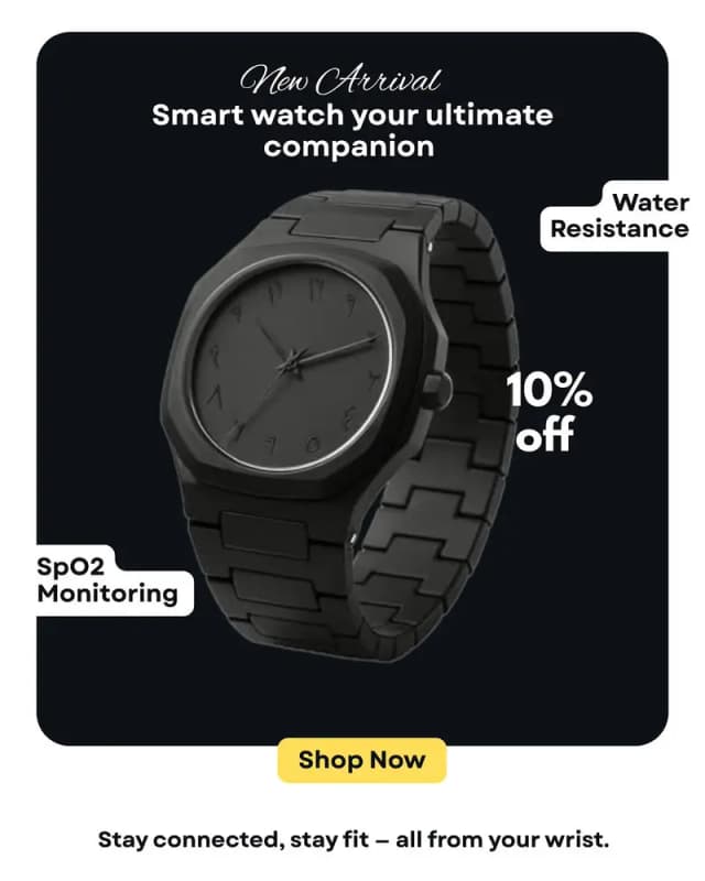 Premium Classic Black aura Watch