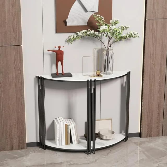 C4 Half Moon Console Table Hallway Furniture for Entrance