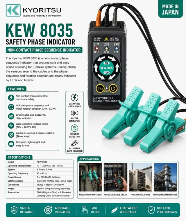 non-contact phase sequence indicator price in pakistan KEW8035