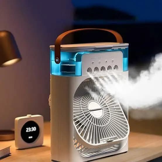 Portable Air Conditioner Fan - Mini 10 inch Personal Cooling Fan with 900ml Capacity and Ice Tray