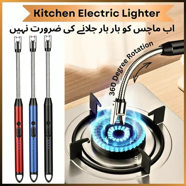 360° Outdoor USB Rechargeable Electronic Lighter by Nisa Mega Collections