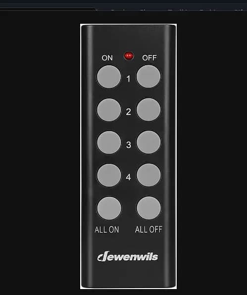 DEWENWILS Single Remote Control from Radio Socket for DHORS12A, DHORS13A, DHORS12A, DHORS14A-P2 (1 Programmable Remote Control without Socket) C A1409
