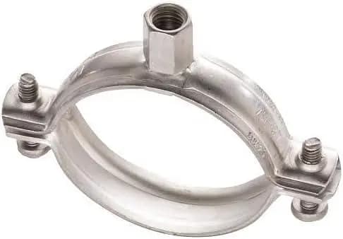 Pipe Clamps Stainless Steel without Insulation Size 26-30 mm M8/M10 V4A Pack of 2 uk import C C890