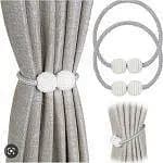 Pair Random Color Magnetic Curtain Tieback Curtains Holder Convenient Drape Tie Backs Pearl Decorative Rope Holdback Holder