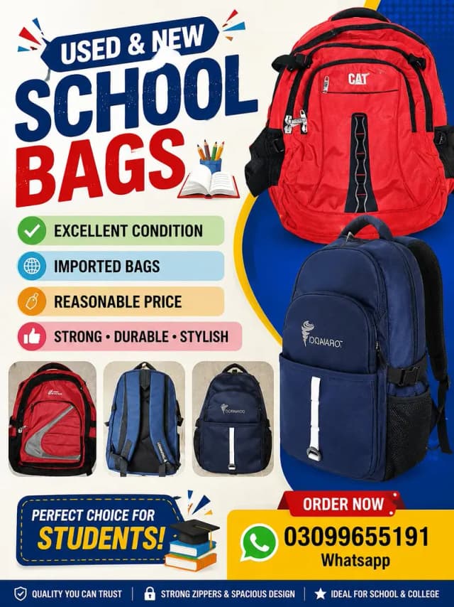 USED AND NEW SCHOOL BAGS