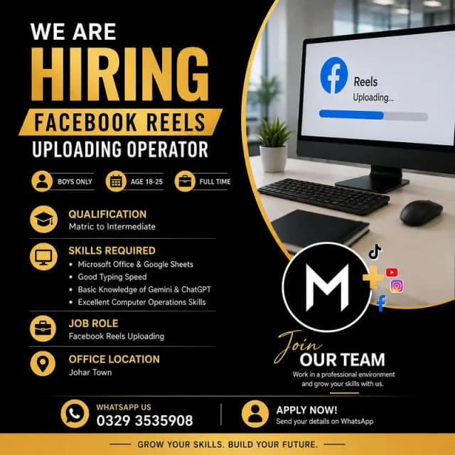 Social Media Marketing Staff Required | Urgent Hiring | Jobs