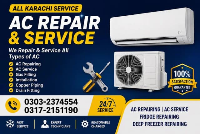 Ac Repairing Ac Service Ac Installation & Dc Inverter Card Repairing